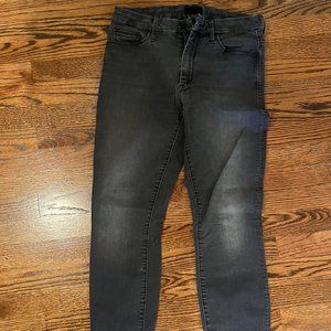 MOTHER The Looker Ankle Fray in Grey